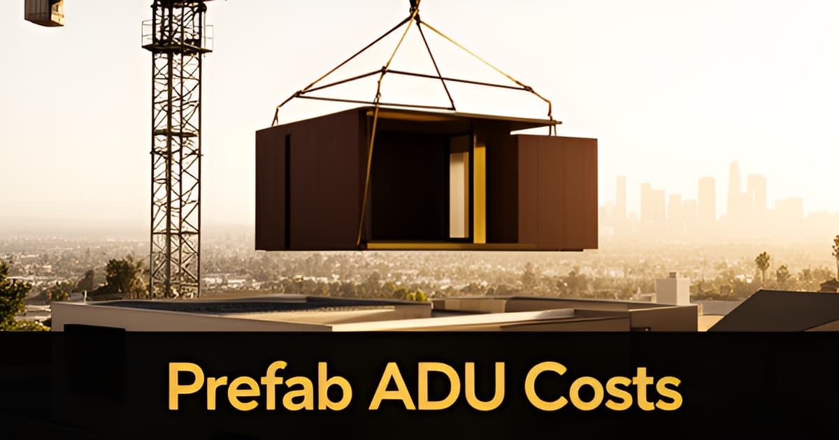 Prefab ADUs in Los Angeles: Delivery, Crane, and Site Costs